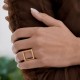 Rebecca δαχτυλίδι Ludi από ατσάλι