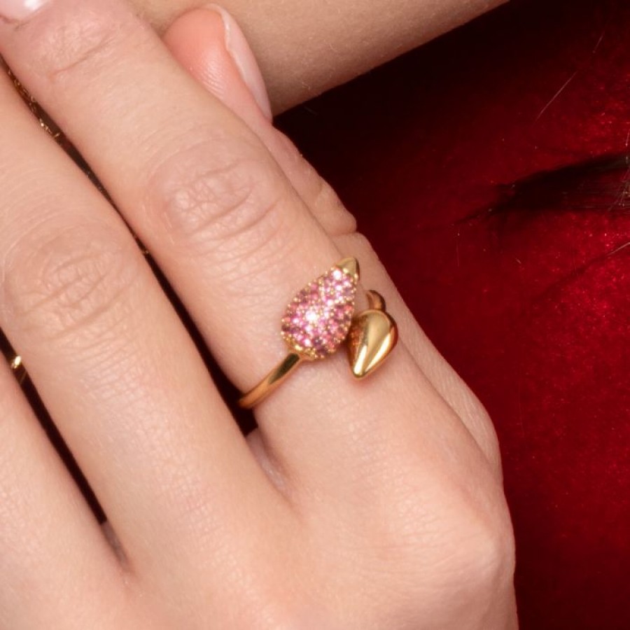 Rebecca δαχτυλίδι Tulipe από ατσάλι   