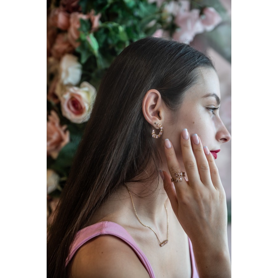 Laura P. σκουλαρίκια Princess από ασήμι