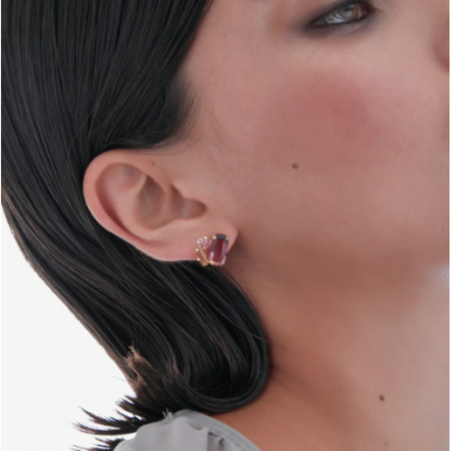 Σκουλαρίκια Victoria Cruz από ασήμι