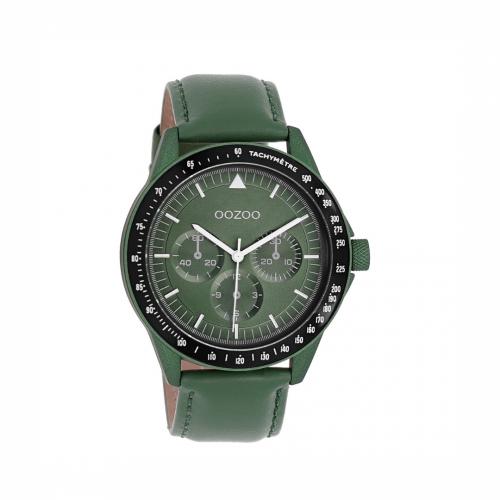 OOZOO Timepieces Collection Green Leather Strap
