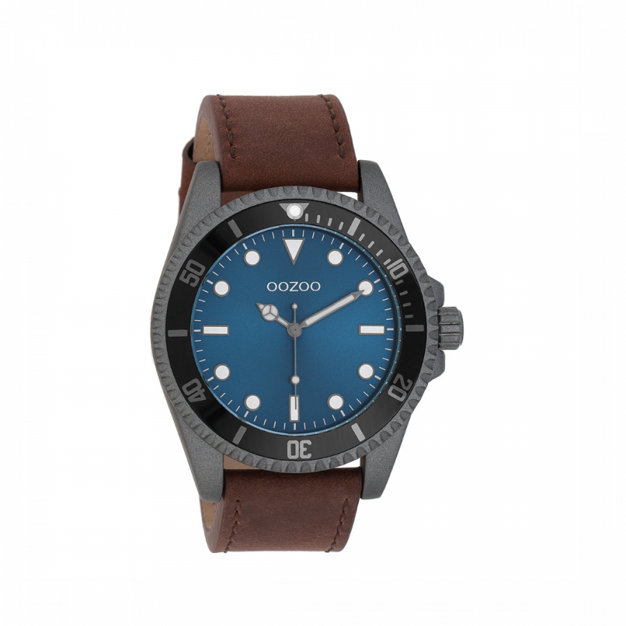 OOZOO Timepieces Collection Βrown Leather Strap