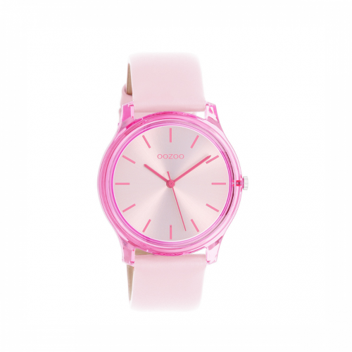 OOZOO Timepieces Pink Leather Strap 