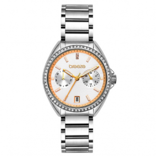 BREEZE Royalisse Crystals Silver Stainless Steel