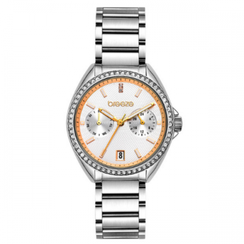 BREEZE Royalisse Crystals Silver Stainless Steel