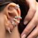 Rebecca σκουλαρίκια cuff (τεμάχιο) από ασήμι Golden Ear με ζιργκόν