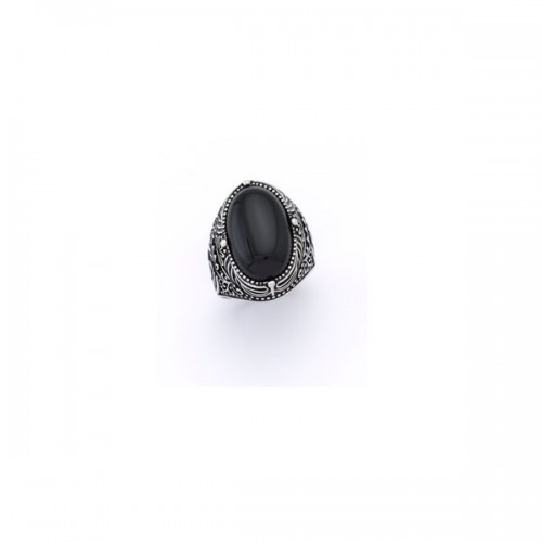 Δαχτυλίδι ανδρικό από ασήμι με πέτρα