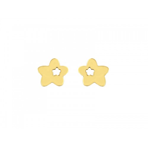 Σκουλαρίκια Κ14 χρυσό αστέρι