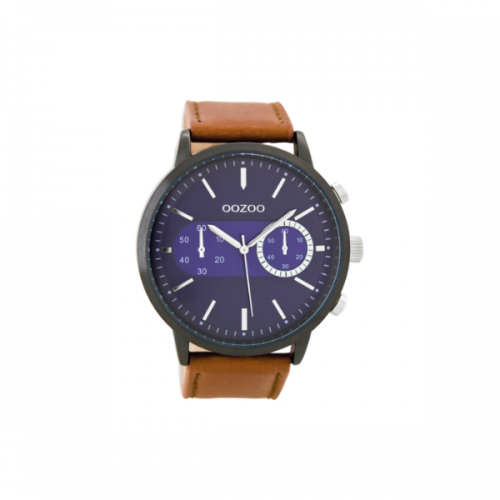 OOZOO TIMEPIECES BROWN LEATHER STRAP